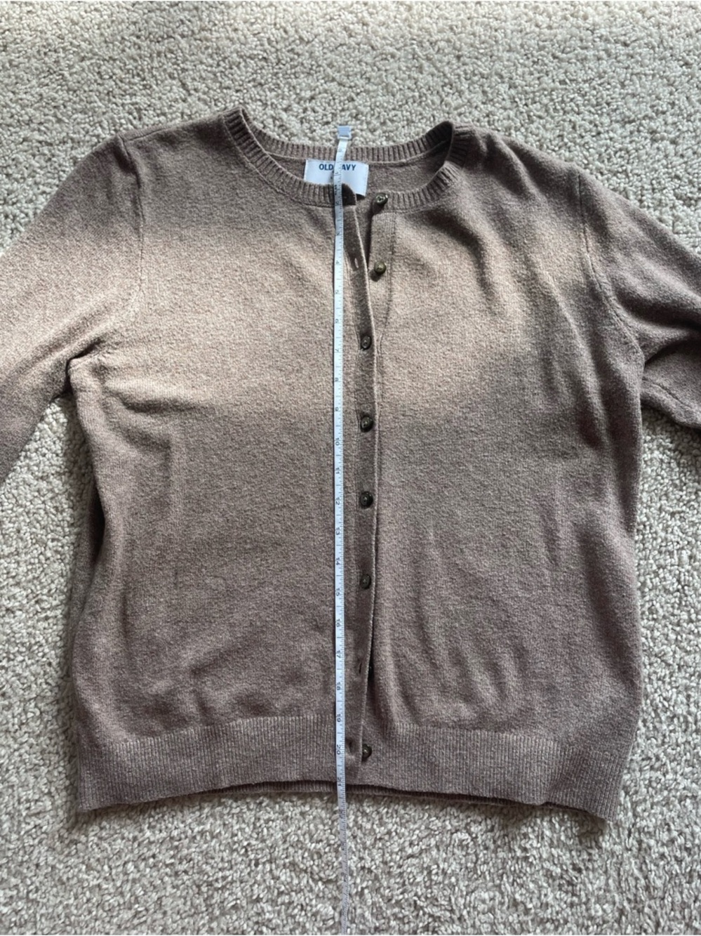 Old Navy SoSoft Knit Button-Front Cardigan - Taupe - Picture 5 of 9